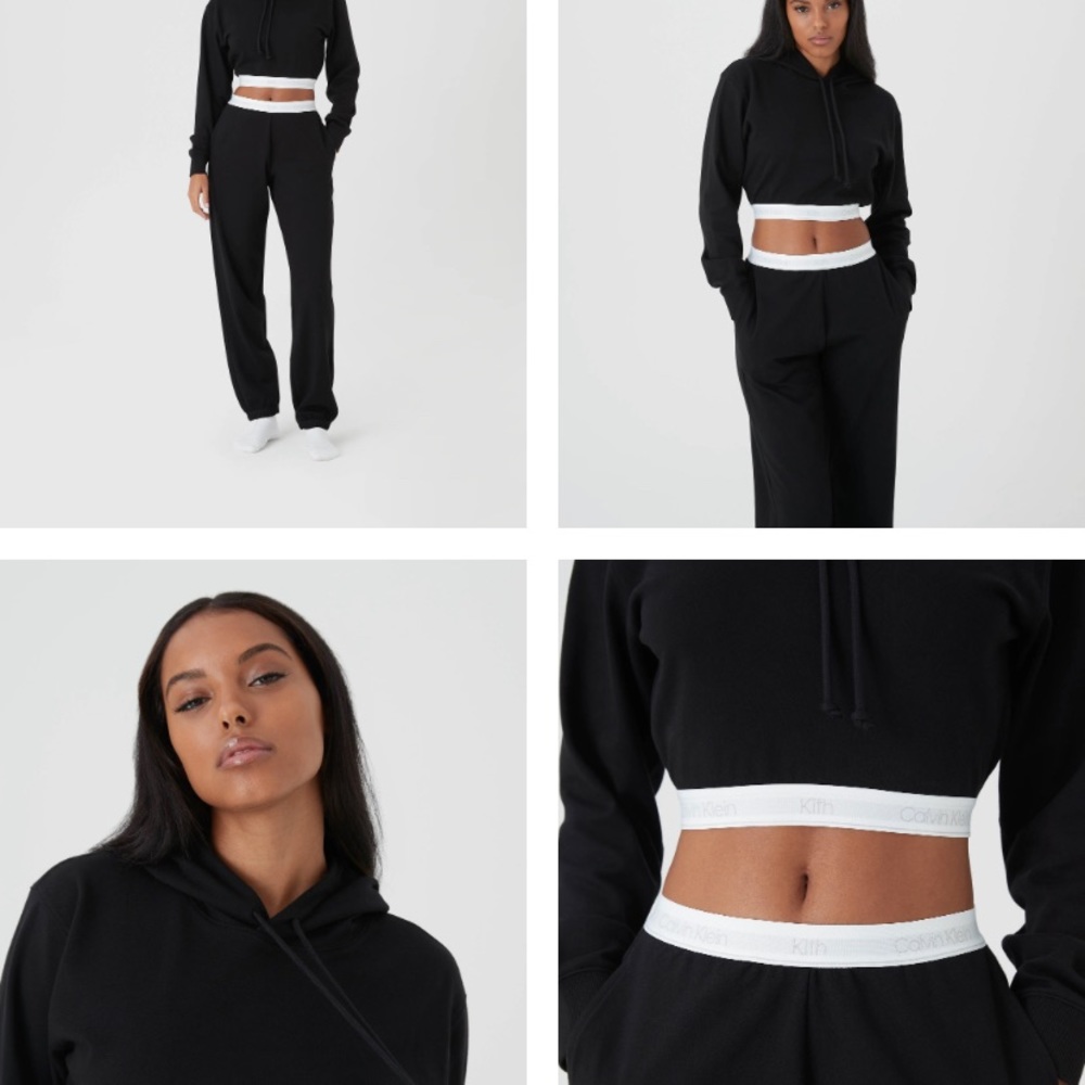 Kith Calvin Klein crop hoodie and sweatpants set